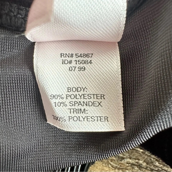 Vintage 90s Victoria’s Secret Large Black Velour Sequin Chemise Lingerie Dress L - Picture 7 of 7